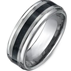 (Wholesale)Tungsten Carbide Double Groove Ring - TG1935