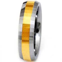 (Wholesale)Tungsten Carbide Faceted Ring - TG1939