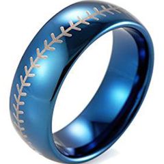 (Wholesale)Tungsten Carbide BaseBall Dome Ring - TG1953AA