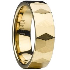 (Wholesale)Tungsten Carbide Faceted Ring - TG1963A