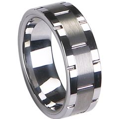 (Wholesale)Tungsten Carbide Tire Tread Ring - TG1967