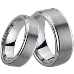 (Wholesale)Tungsten Carbide Step Edges Ring-196