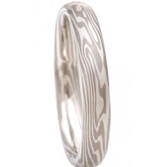 (Wholesale)Tungsten Carbide Dome Damascus Ring - TG2018