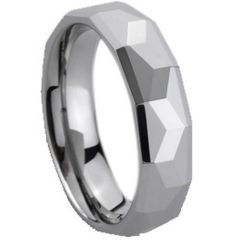 (Wholesale)Tungsten Carbide Faceted Ring - TG202