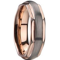 (Wholesale)Tungsten Carbide Step Edges Ring - TG2047