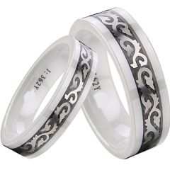 (Wholesale)White Ceramic Ring - TG2153