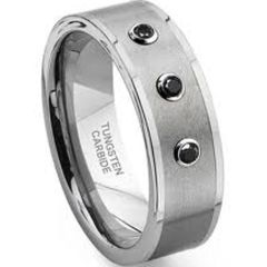 (Wholesale)Tungsten Carbide Three-stone Ring - TG2161