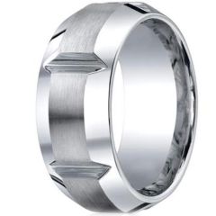 (Wholesale)Tungsten Carbide Horizontal Groove Ring-2198