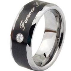 (Wholesale)Tungsten Carbide Ring With Cubic Zirconia - TG2220