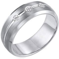 (Wholesale)Tungsten Carbide Three-stone Ring - TG2249