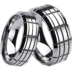 Tungsten Carbide Beveled Edges Tire Tread Ring-TG227