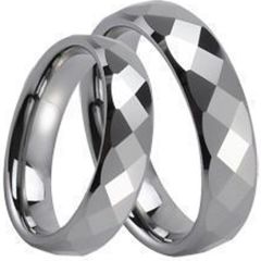 (Wholesale)Tungsten Carbide Faceted Ring - TG234