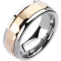 (Wholesale)Tungsten Carbide Faceted Ring - TG2354