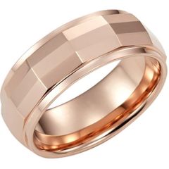 (Wholesale)Tungsten Carbide Faceted Ring - TG2357
