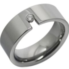 (Wholesale)Tungsten Carbide Ring With Cubic Zirconia-2401