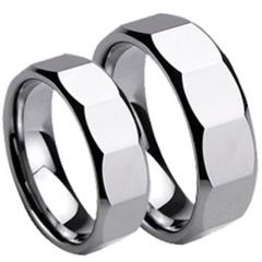 (Wholesale)Tungsten Carbide Faceted Ring - TG242