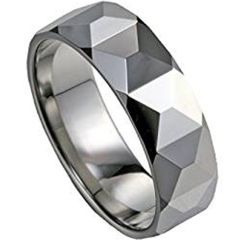 (Wholesale)Tungsten Carbide Faceted Ring - TG2432AA