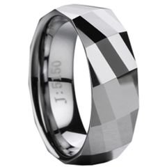 (Wholesale)Tungsten Carbide Faceted Ring - TG2433