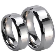(Wholesale)Tungsten Carbide Faceted Ring - TG249