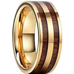 (Wholesale)Tungsten Carbide Wood Ring - TG2529