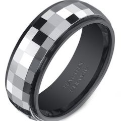 (Wholesale)Tungsten Carbide Faceted Ring - TG2567