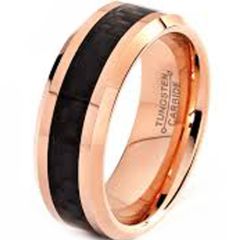 (Wholesale)Tungsten Carbide Ring with Carbon Fiber-TG2569