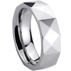 (Wholesale)Tungsten Carbide Faceted Ring - TG260