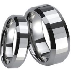 (Wholesale)Tungsten Carbide Faceted Ring - TG262