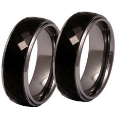(Wholesale)Tungsten Carbide Faceted Ring - TG2735