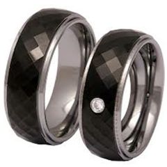 (Wholesale)Tungsten Carbide Faceted Ring - TG2737