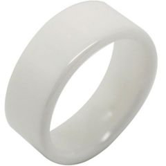 (Wholesale)White Ceramic Pipe Cut Ring - TG2817AA