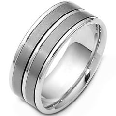 (Wholesale)Tungsten Carbide Triple Groove Ring - TG2843