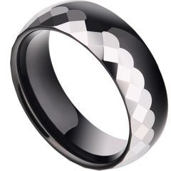 (Wholesale)Tungsten Carbide Faceted Ring - TG2852A