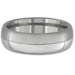 (Wholesale)Tungsten Carbide Center Groove Ring - TG2882