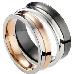 (Wholesale)Tungsten Carbide Center Groove Ring - TG2909