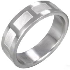 (Wholesale)Tungsten Carbide Checkered Flag Ring - TG2972