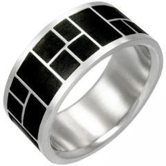 (Wholesale)Tungsten Carbide Checkered Flag Ring-TG2998