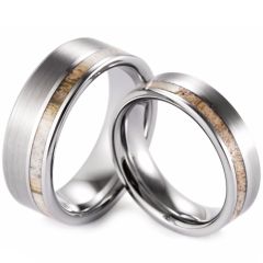 (Wholesale)Tungsten Carbide Deer Antler Ring - TG3008A