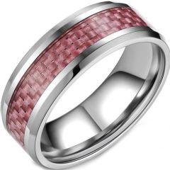 (Wholesale)Tungsten Carbide Ring With Carbon Fiber-TG3047A