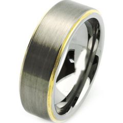 (Wholesale)Tungsten Carbide Step Edges Ring - TG3054