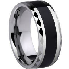 (Wholesale)Tungsten Carbide Faceted Ring - TG3085A