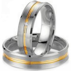 (Wholesale)Tungsten Carbide Center Groove Ring - TG3125