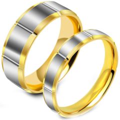 (Wholesale)Tungsten Carbide Vertical Groove Ring - TG3150