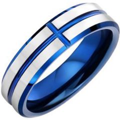 (Wholesale)Tungsten Carbide Vertical & Horizontal Groove Ring-31