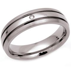 (Wholesale)Tungsten Carbide Ring With Cubic Zirconia - TG3193