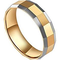 (Wholesale)Tungsten Carbide Faceted Ring - TG3200AA