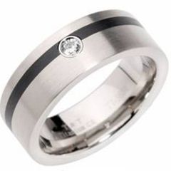 (Wholesale)Tungsten Carbide Ring With Cubic Zirconia - TG3237