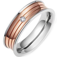 (Wholesale)Tungsten Carbide Ring With Cubic Zirconia - TG3248