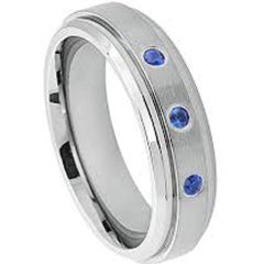 (Wholesale)Tungsten Carbide Three-stone Ring - TG3263