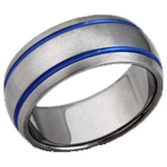 (Wholesale)Tungsten Carbide Double Groove Ring - TG3268